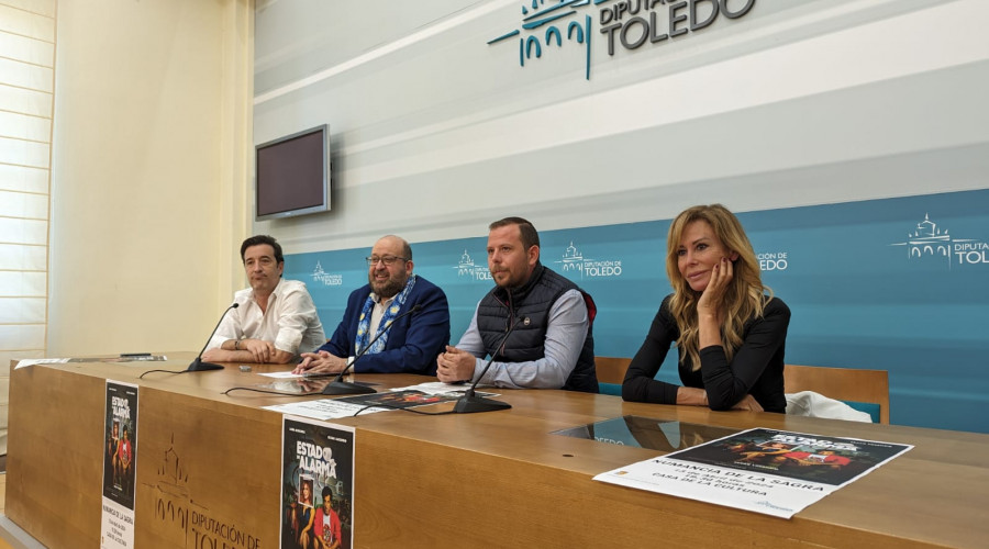 Lara Dibildos y Cesar Lucendo presentan en la Diputación de Toledo la obra de teatro que representarán en Numancia de la Sagra